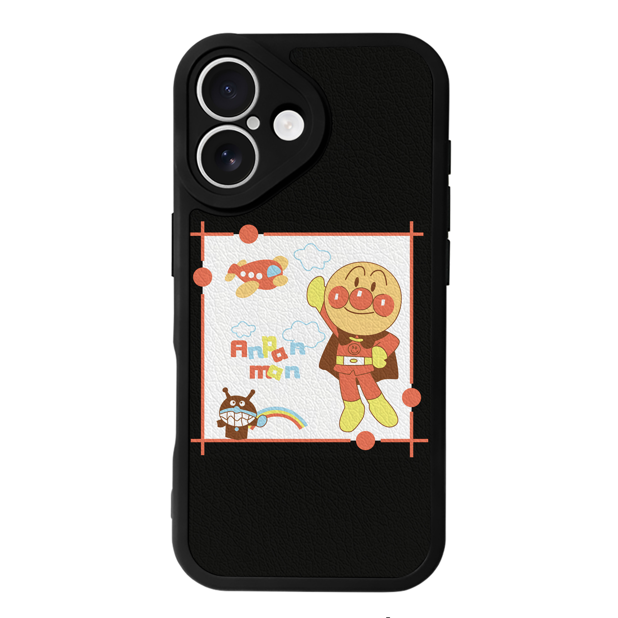 （画像用） アンパンマン Anpanman 【iPhone 16シリーズ対応】シリコンスマホケース（レザー調） 材質：シリコン
